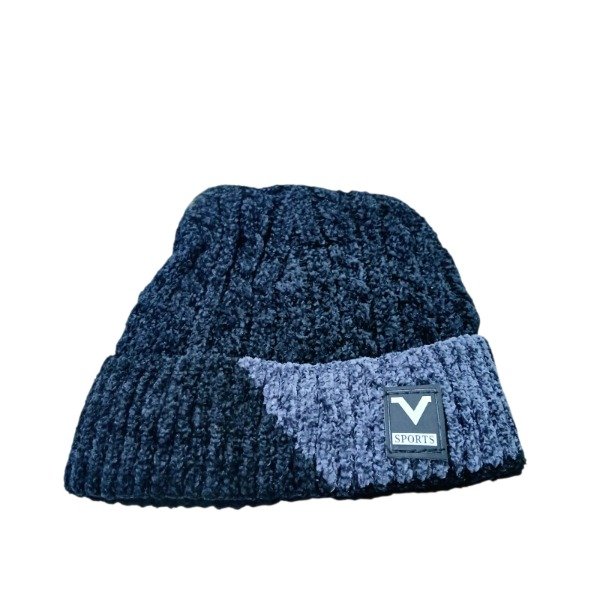 Producto - Gorro de Chenille interior piel Sports Negro