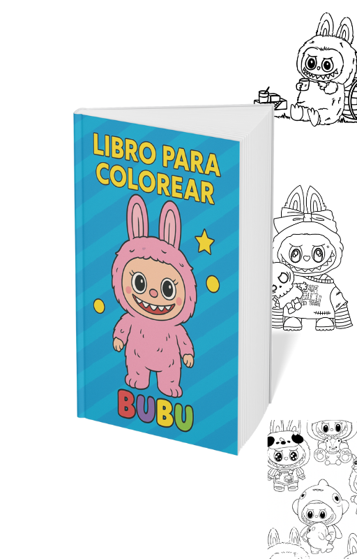 Producto - Libro imprimible para Colorear Muñeca Bubu