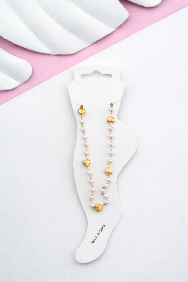 Producto - Tobillera perlas corazón - TOB004