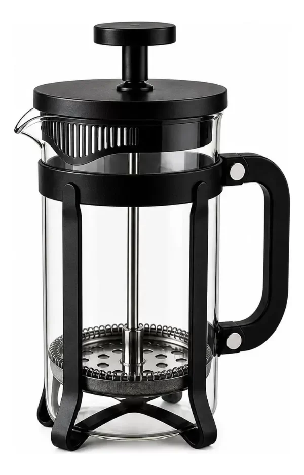 Producto - Cafetera Prensa Francesa Embolo Vidrio Base Acero Inox 600ml