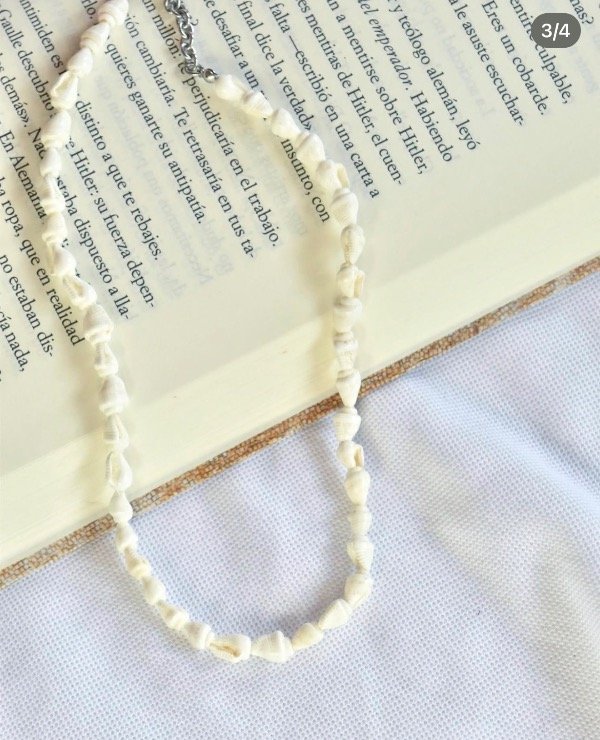Producto - Collar Búzios caracoles naturales blanco