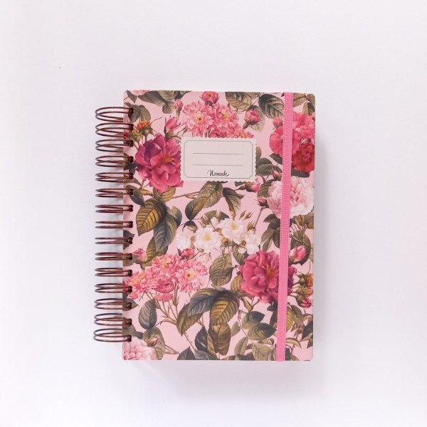 Producto - Agenda 2026 Anillada a5 (15x21cm) Diaria - Floral de Rosas