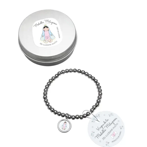 Producto - Pulsera acero xfis (Medalla Milagrosa)