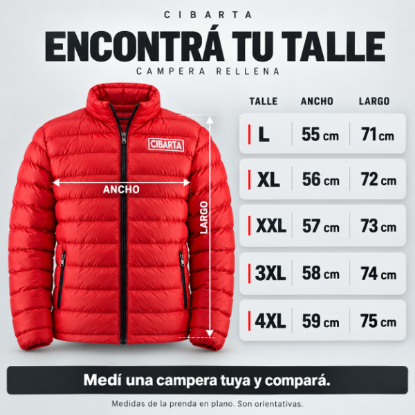 Producto - Campera Rellena North Roja - 4
