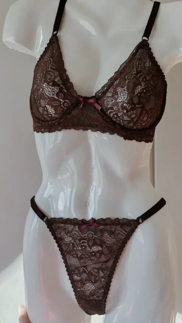 Producto - Conjunto Puntilla Chocolate c/aro