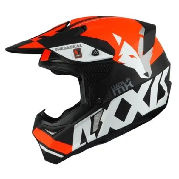 Producto - Axxis Wolf Jackal B14 Cerrado Talle M Matt Fluor Naranja
