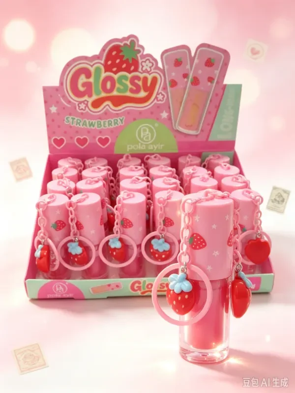 Producto - POLA AYLR GLOSSY FRUTILLA (CON LLAVERO)