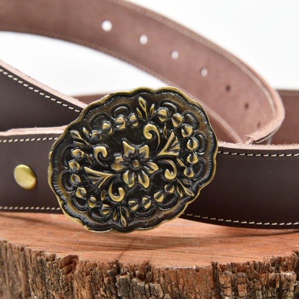Producto - Cinturón chapón Bronce Flor