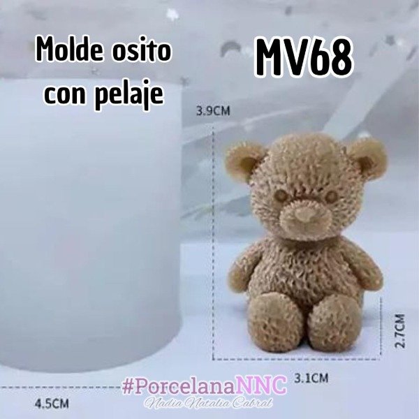 Producto - Molde oso osito con pelaje MV68