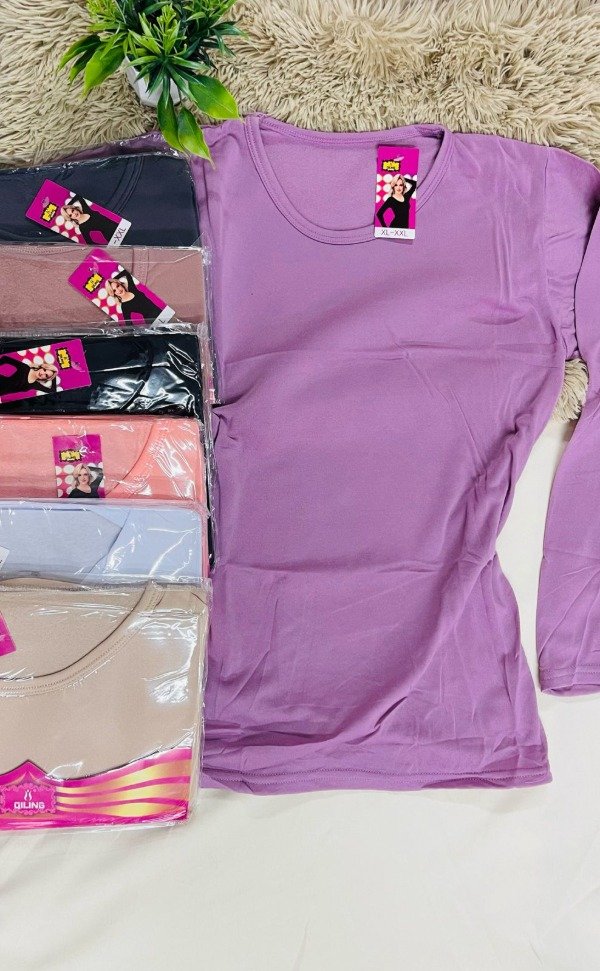 Producto - PACK X6 - Remera termica de dama cuello redondo