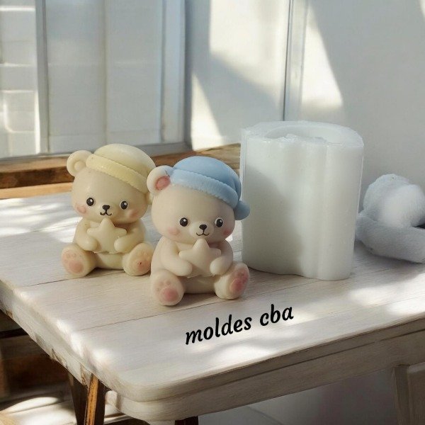 Producto - Molde osito bebé varón CHICO gorro y estrella - 0