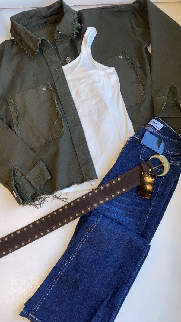 Producto - CAMPERA DE JEAN OVER VERDE