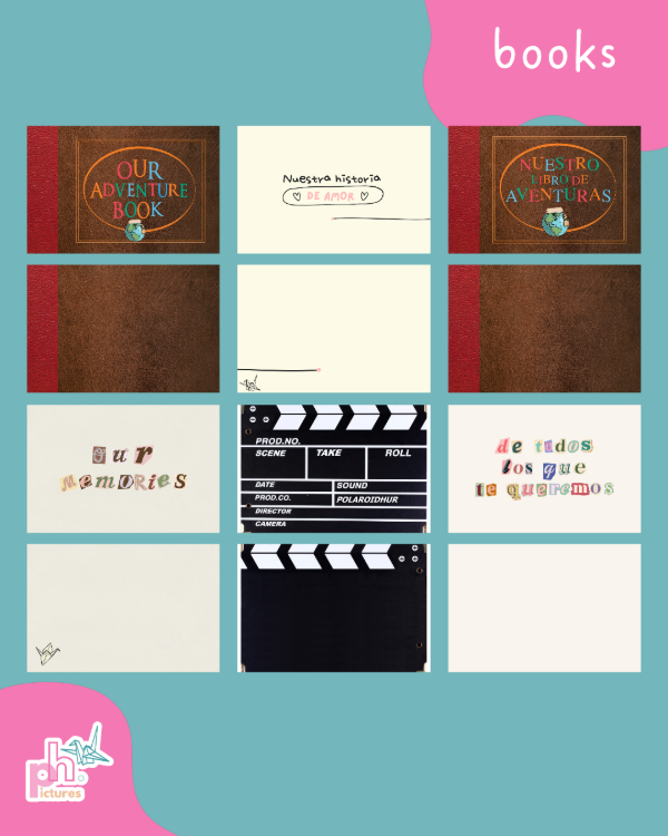 Producto - promo mini book diseño a elección + 20 fotos + 15 stickers - 12