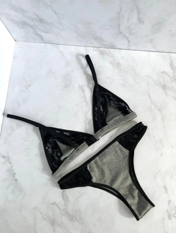 Producto - SET AGUSTINA MORLEY  - GRIS CON NEGRO - 1
