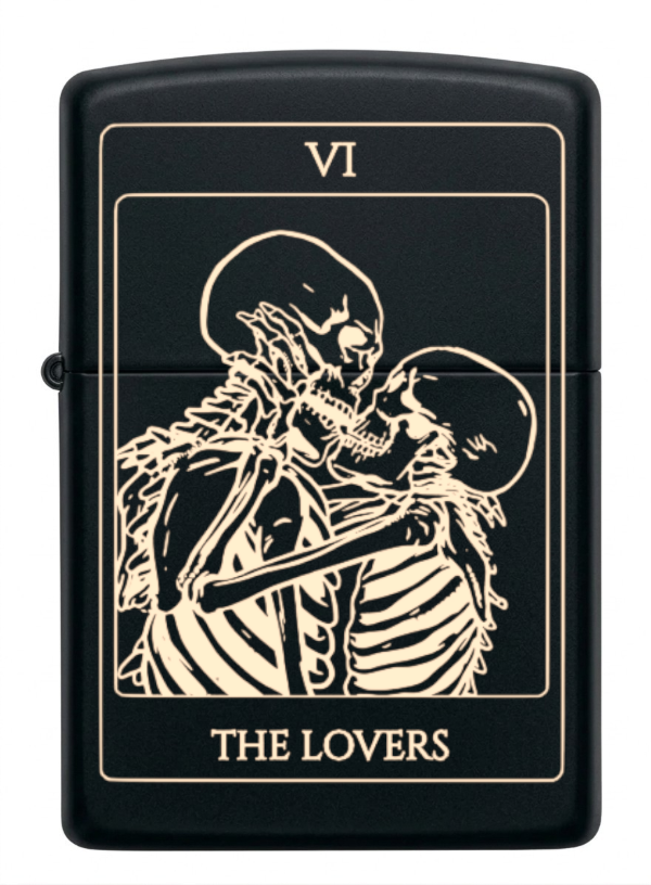Producto - ENCENDEDOR AZUL RECARGABLE A BENCINA THE LOVERS BESO - 0
