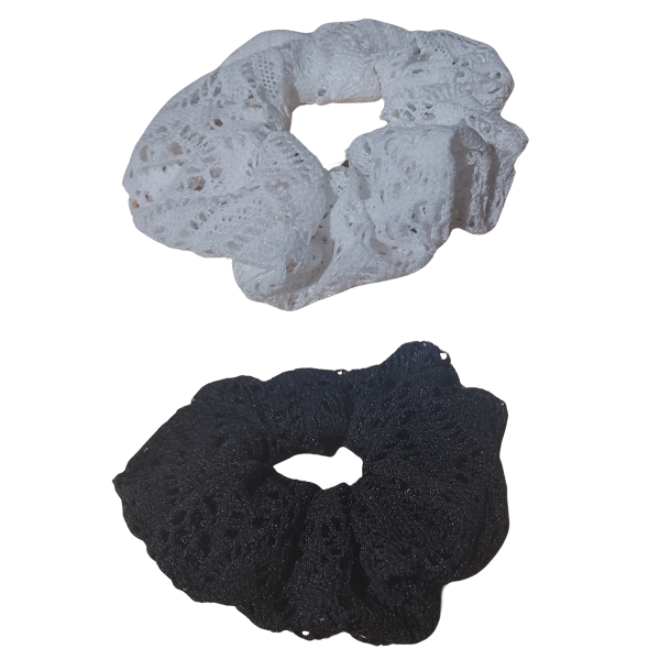 Producto - Scrunchies Gomita Para Pelo Hilado En Encaje x unidad - 5