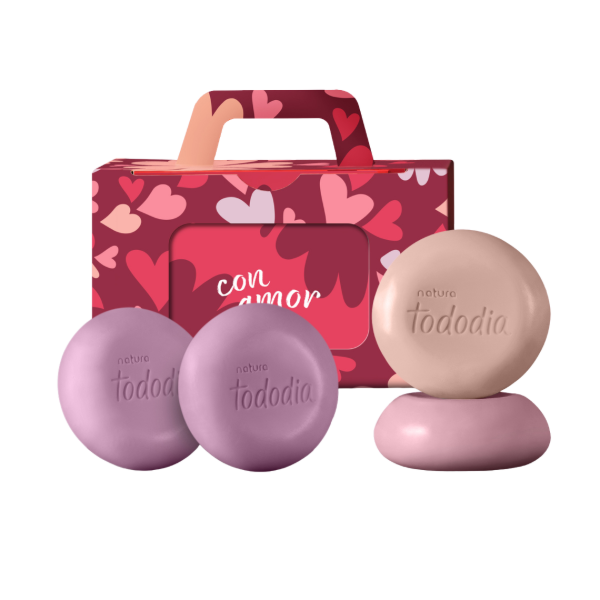 Producto - Caja de Jabones en Barra Surtidos "con cariño"4u x 90g c/u - Natura Tododia