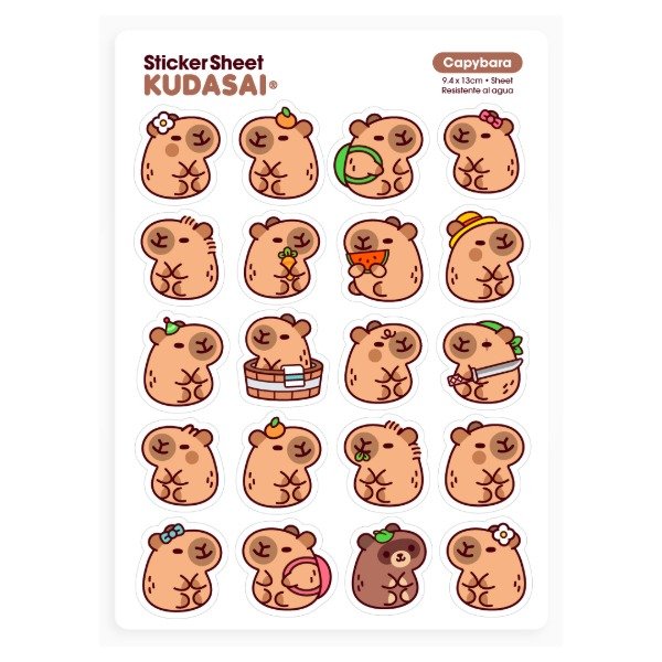 Producto - Sticker Sheet - Capybara