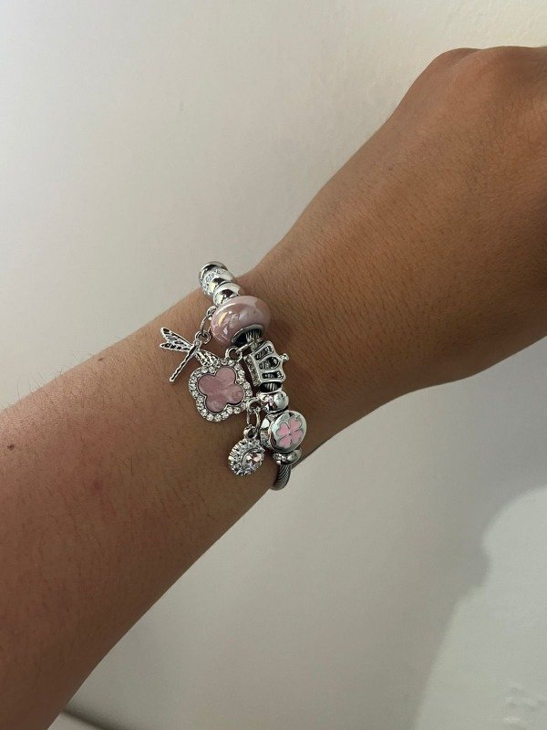 Producto - Pulsera Pando Trebol pink