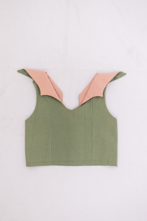 Producto - musculosa naranjo - verde y rosa