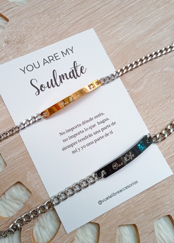 Producto - Pulsera soulmate para compartir acero quirúrgico