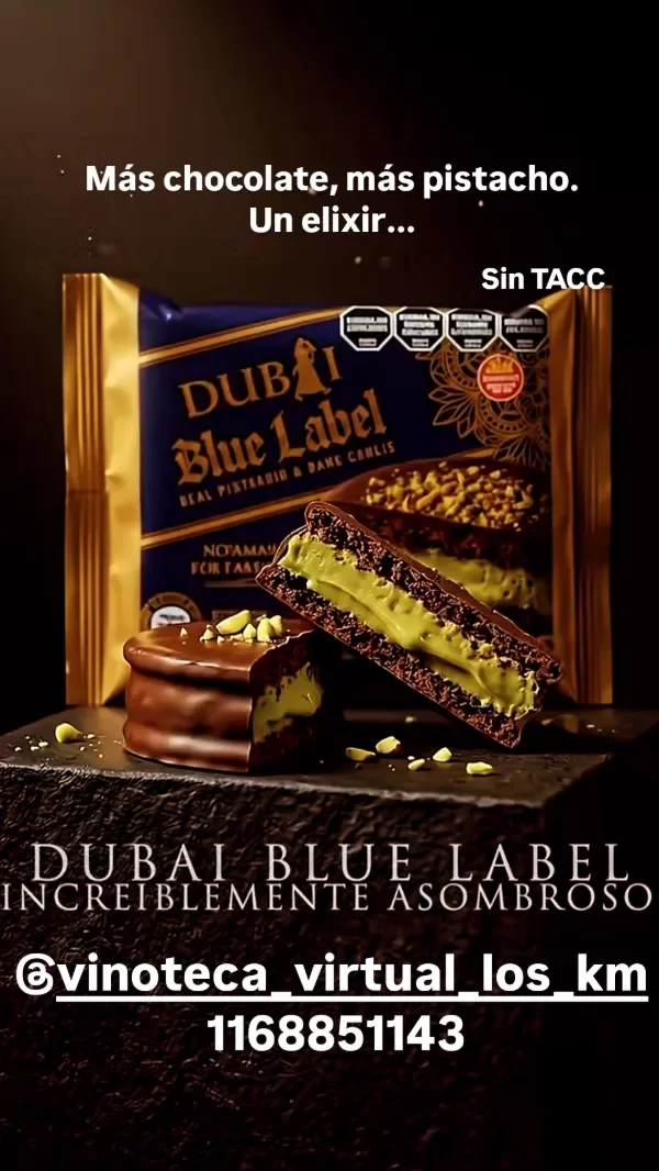 Producto - Alfajor Dubai Blue Label (sin TACC)
