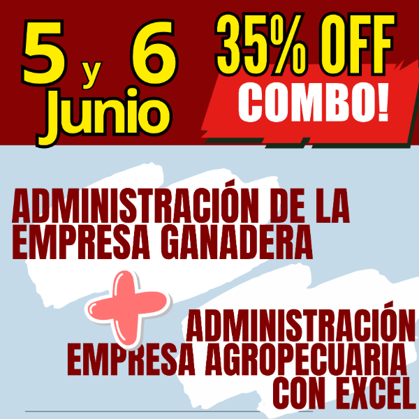 Producto - COMBO 2 CURSOS: Administración Ganadera + Gestión Agropecuaria con Excel