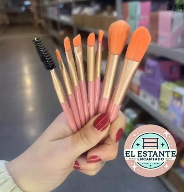 Producto - Set de brochas de maquillaje 8 unid Mango de colores