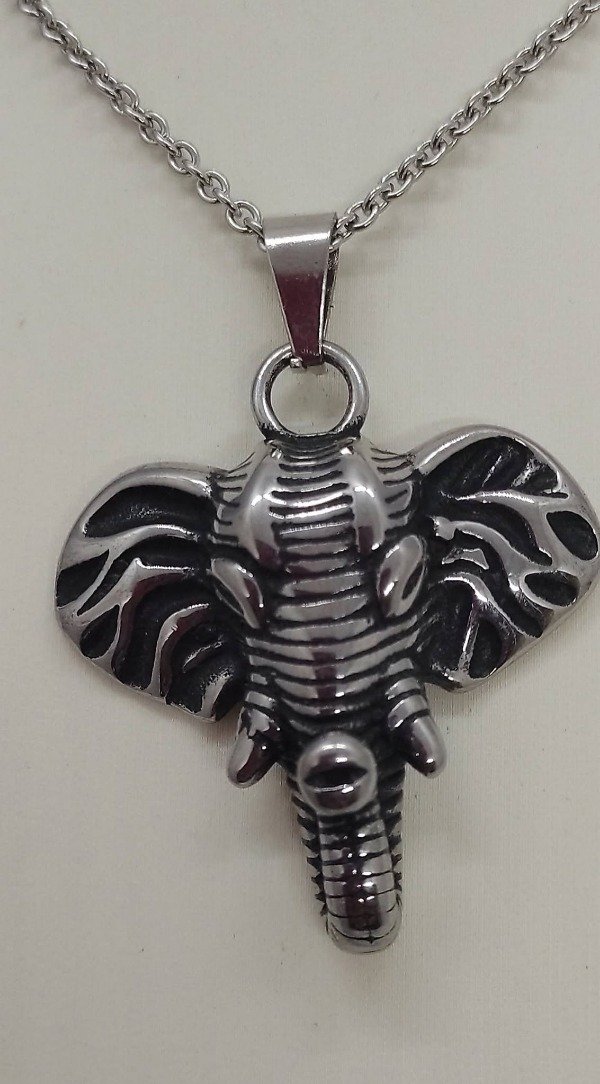 Producto - Dije tridimensional de cabeza de elefante