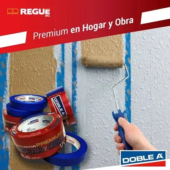 Producto - Cinta De Papel Azul Uv Enmascarar Pintor 24mm X 40m Doble A - 1