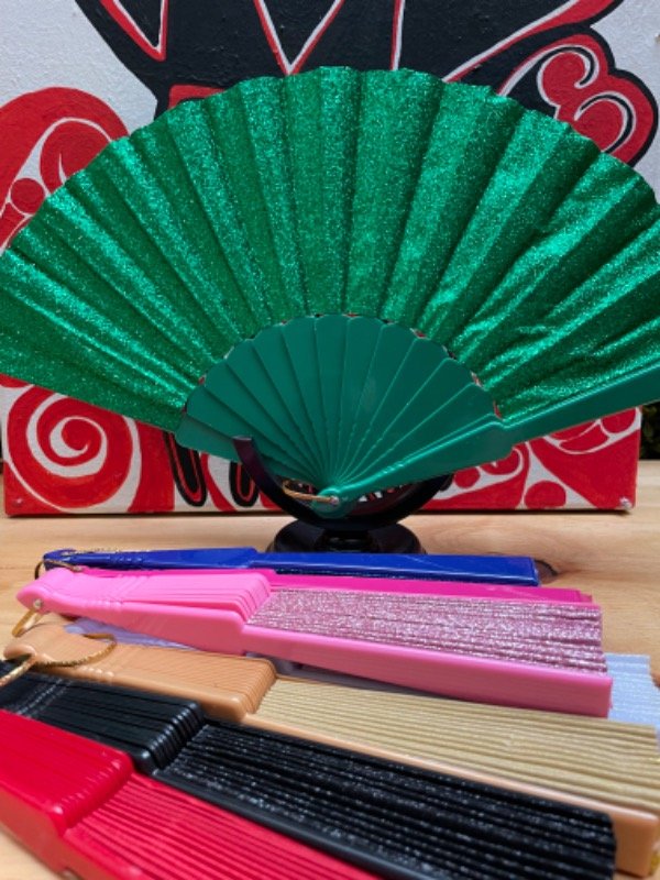 Producto - Abanico fantasía brillante verde
