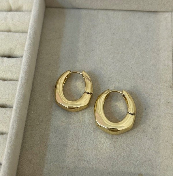 Producto - Argolla acero dorado textura