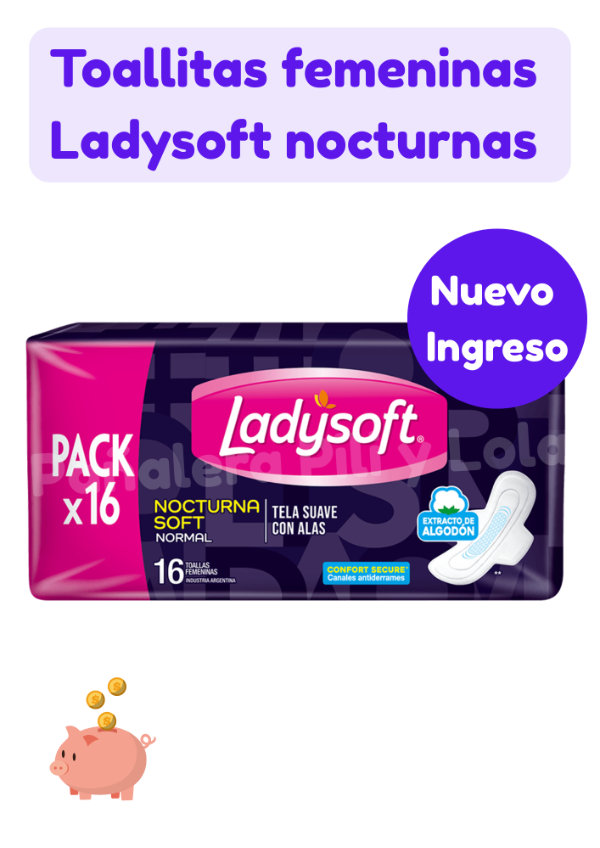 Producto - Toallitas femeninas Ladysoft nocturnas x 16