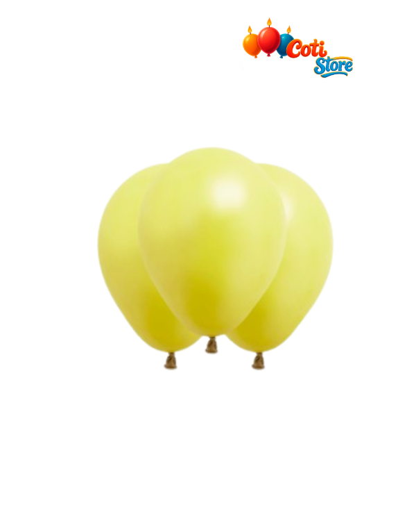 Producto - GLOBOS PAYASO 5" DECORADOR AMARILLO PASTEL x 50 unidades