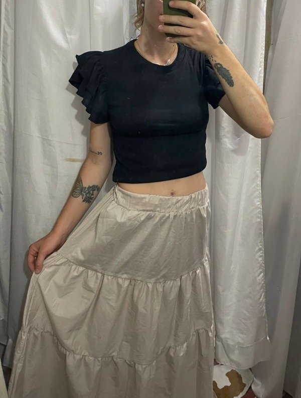 Producto - Pollera larga boho poplin