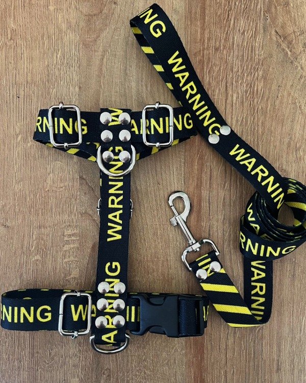 Producto - Pretal y correa WARNING