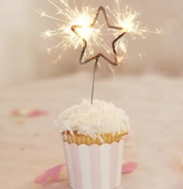 Producto - Vela chispita estrella PLATEADA