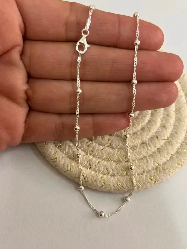 Producto - CADENA SINGAPUR CON BOLITAS X45CM