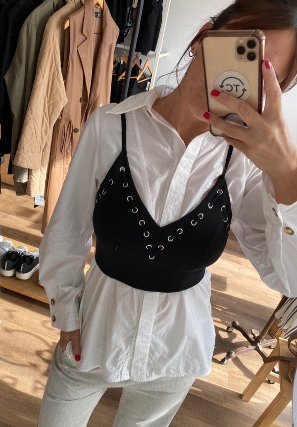 Producto - Top acordonado Forever 21 talle S