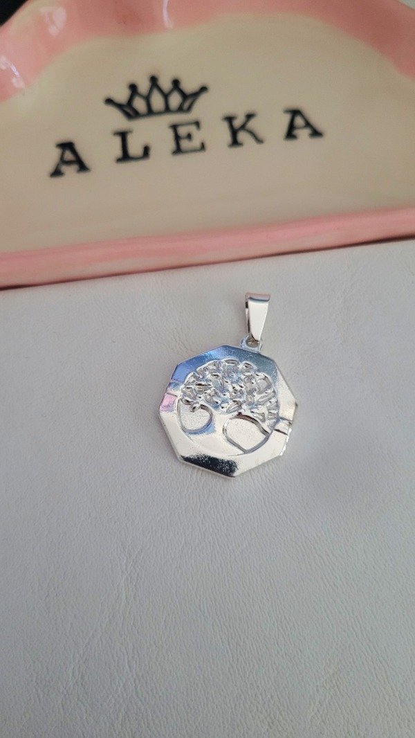 Producto - Dije arbol de la vida (grande)de acero blanco