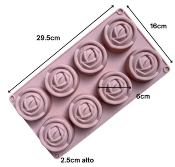Producto - MOLDE SILICONA x8 ROSAS
