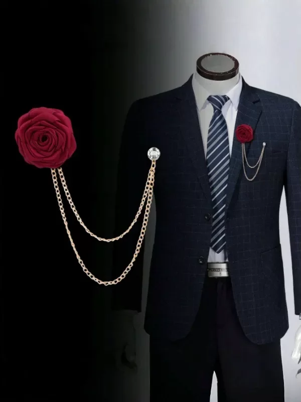Producto - Broche flor y cadena (2 colores disponibles)
