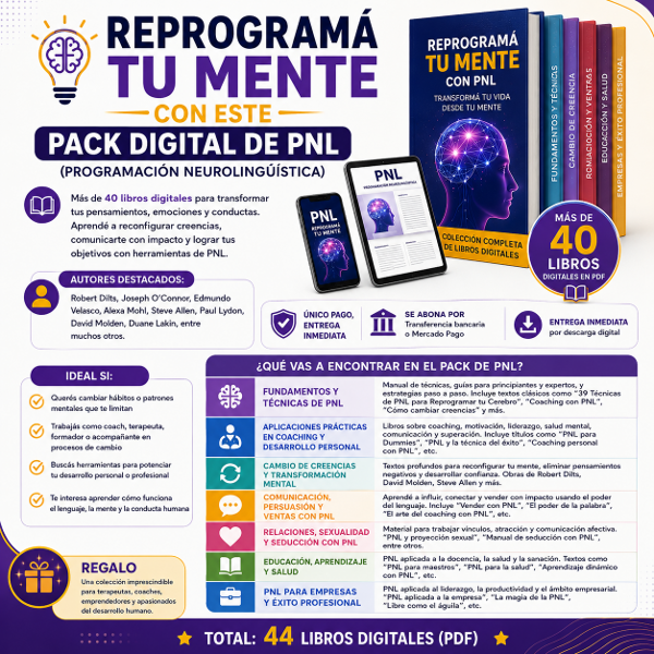 Producto - Pack Programación Neurolingüística PREMIUM (PNL)
