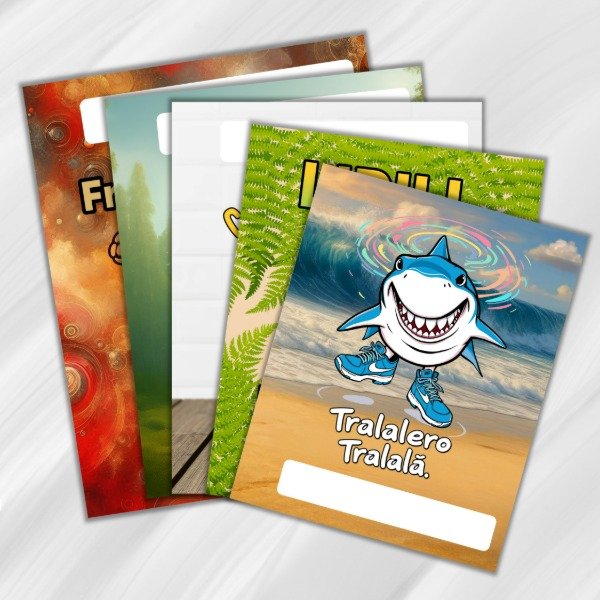 Producto - Kit Imprimible X 12 Carátulas Brainrot Memes Italianos