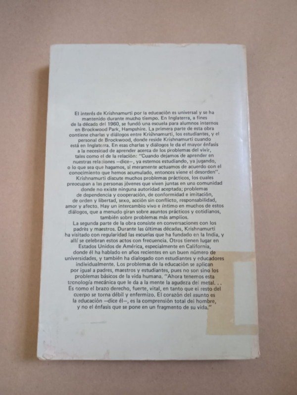 Producto - Principios del aprender - J. Krishnamurti - Sudamericana 1980 - 1