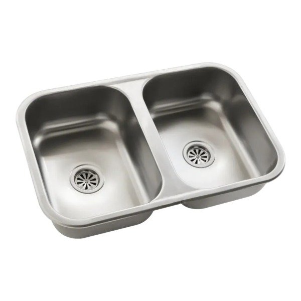Producto - Bacha de acero inoxidable doble 57x37x15