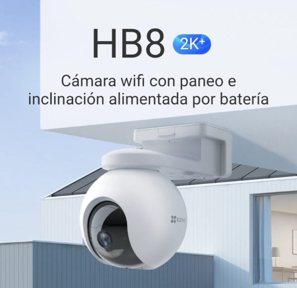 Producto - EZVIZ HB8 2K+ 4mp CAMARA EXTERIOR WIFI CON PANEO E INCLINACION A BATERIA