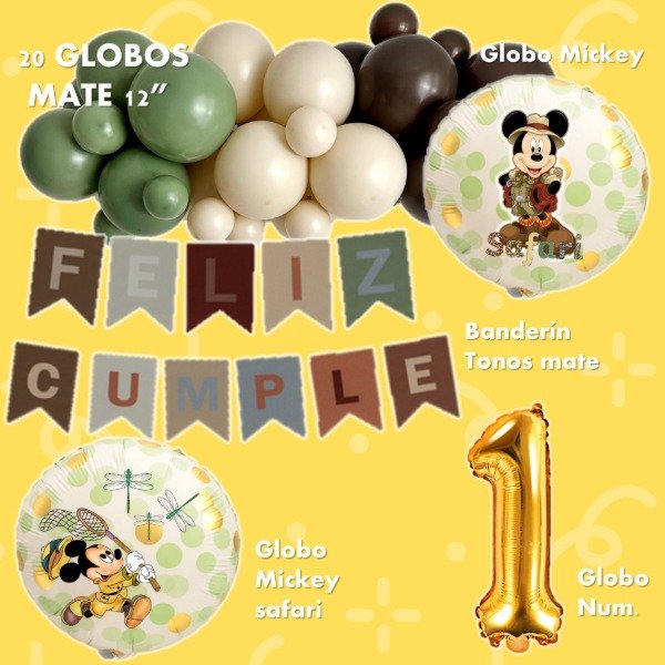 Producto - COMBO GLOBOS MICKEY SAFARI ECO