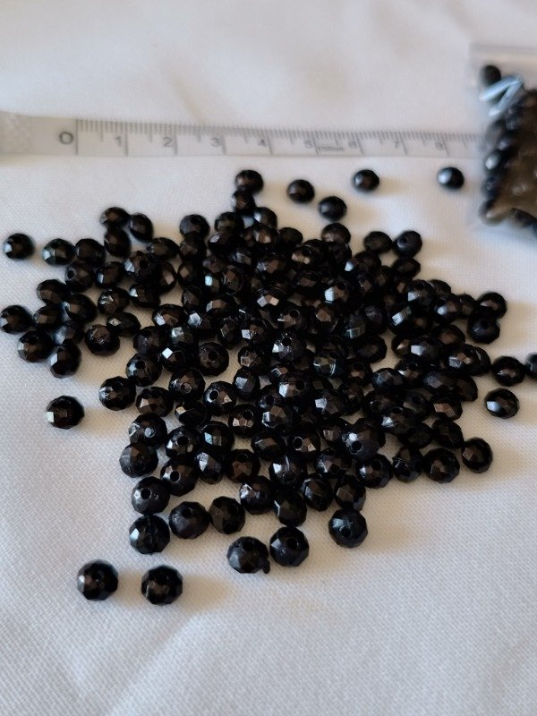 Producto - Donas fasetadas negras 6 mm - 1