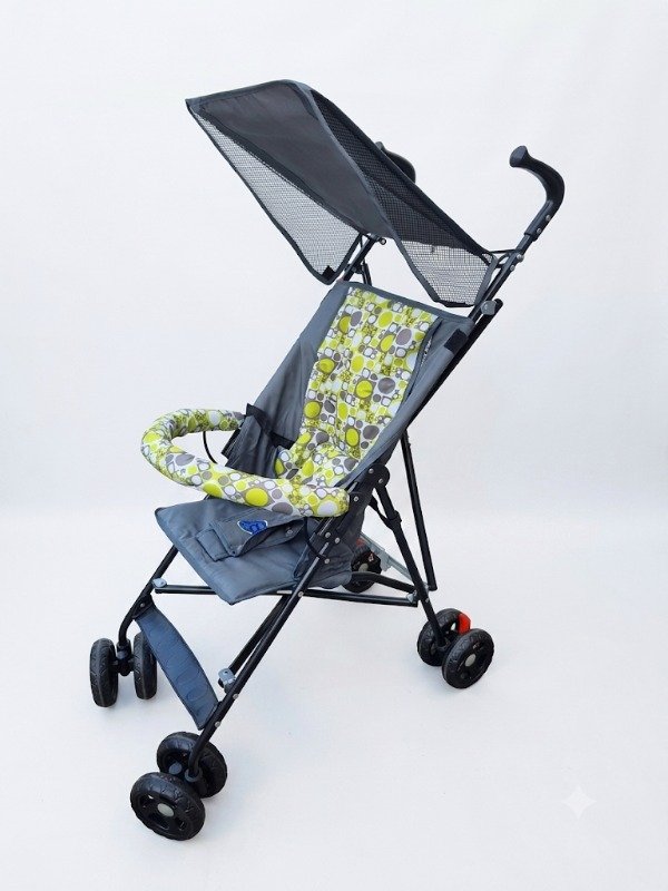 Producto - Cochecito paragua 8 ruedas con barral protector BBCenter CP544 - 0